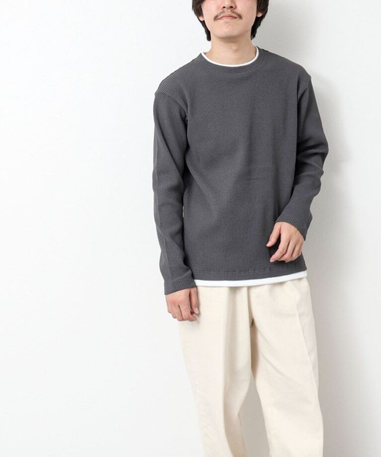 NOLLEY'S goodman「《吸水速乾》ワッフルダブルカラーLS TEE 25SS」|Tシャツ・カットソー|