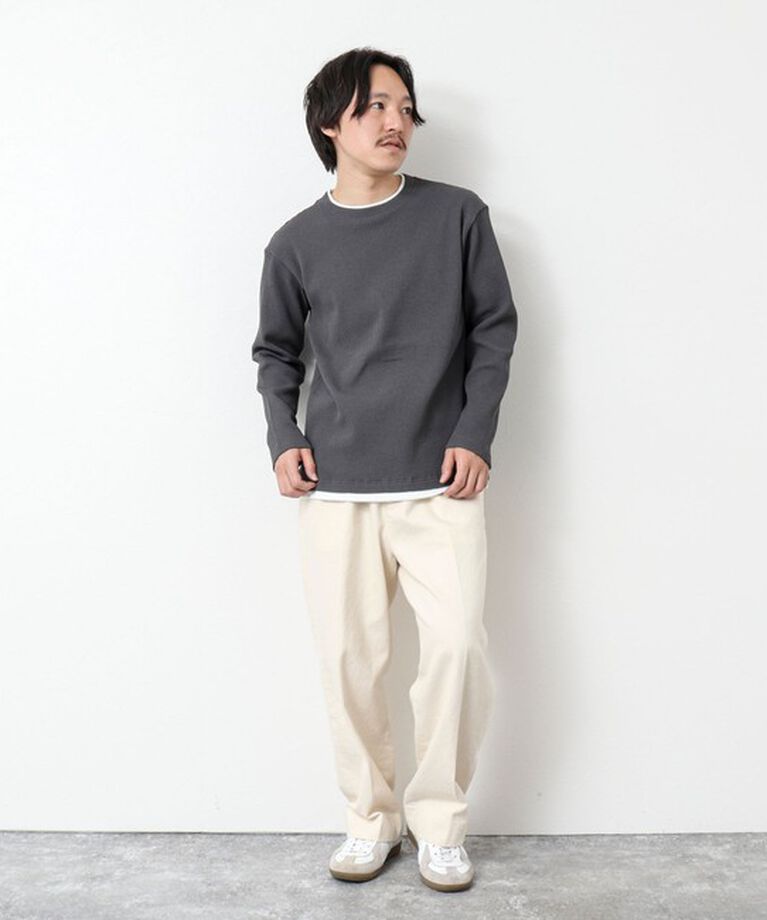 NOLLEY'S goodman「《吸水速乾》ワッフルダブルカラーLS TEE 25SS」|Tシャツ・カットソー|