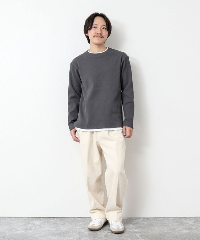 NOLLEY'S goodman「《吸水速乾》ワッフルダブルカラーLS TEE 25SS」|Tシャツ・カットソー|