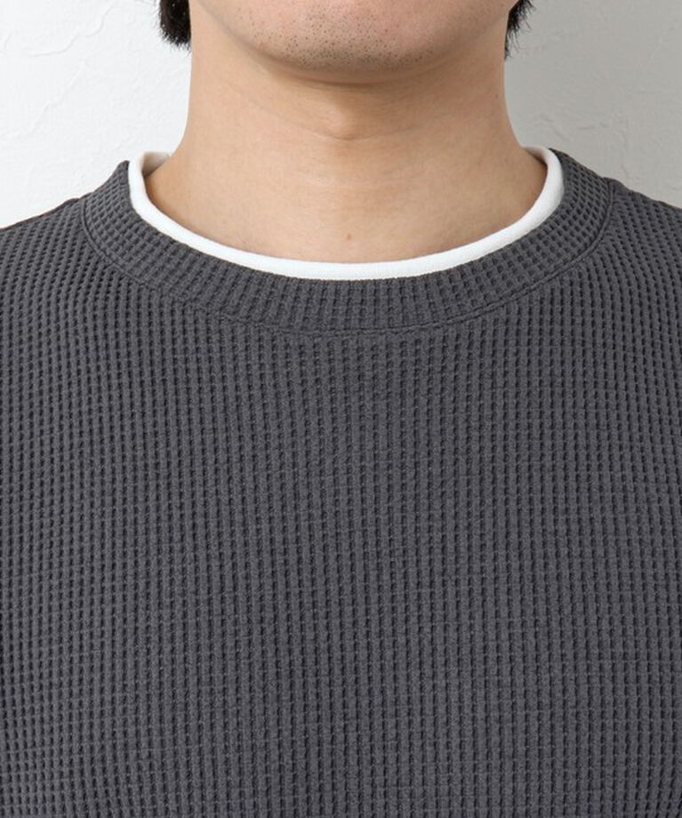 NOLLEY'S goodman「《吸水速乾》ワッフルダブルカラーLS TEE 25SS」|Tシャツ・カットソー|