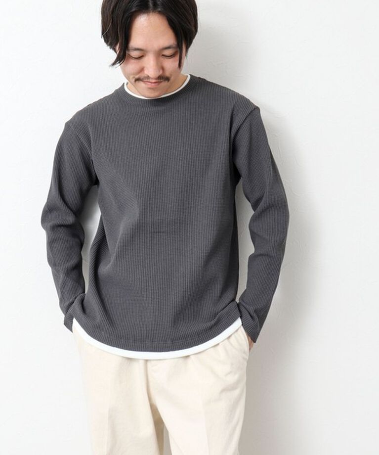 NOLLEY'S goodman「《吸水速乾》ワッフルダブルカラーLS TEE 25SS」|Tシャツ・カットソー|