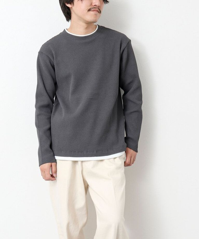 NOLLEY'S goodman「《吸水速乾》ワッフルダブルカラーLS TEE 25SS」|Tシャツ・カットソー|