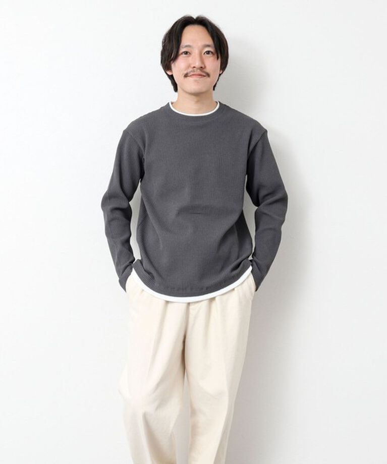 NOLLEY'S goodman「《吸水速乾》ワッフルダブルカラーLS TEE 25SS」|Tシャツ・カットソー|