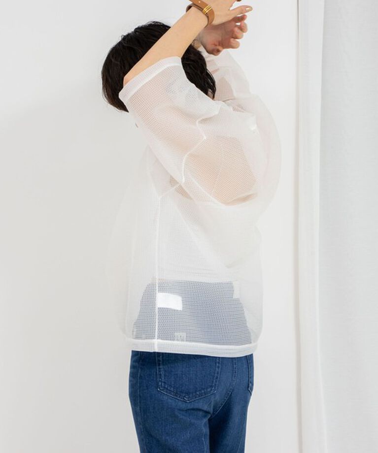 Rie Miller「ダンボールメッシュプリントTシャツ」|Tシャツ・カットソー|