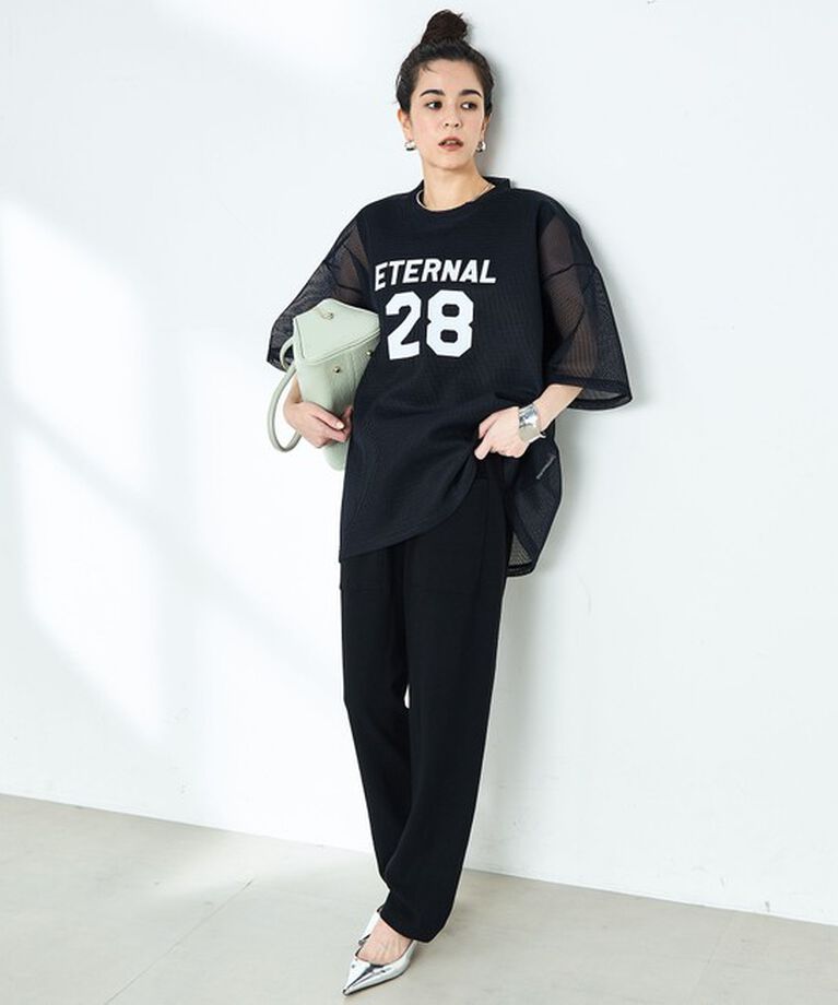 Rie Miller「ダンボールメッシュプリントTシャツ」|Tシャツ・カットソー|