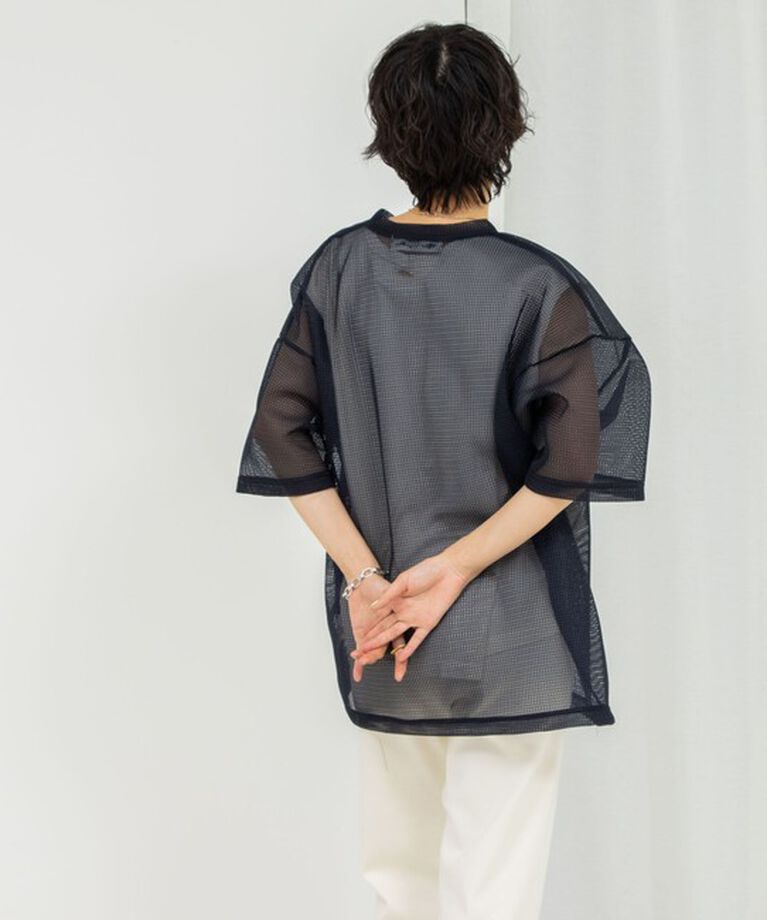 Rie Miller「ダンボールメッシュプリントTシャツ」|Tシャツ・カットソー|
