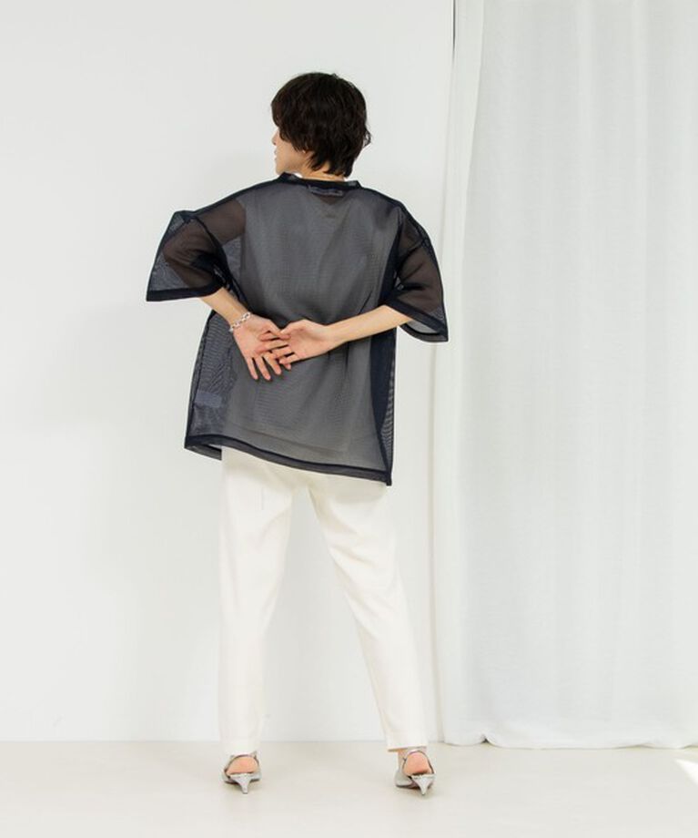 Rie Miller「ダンボールメッシュプリントTシャツ」|Tシャツ・カットソー|