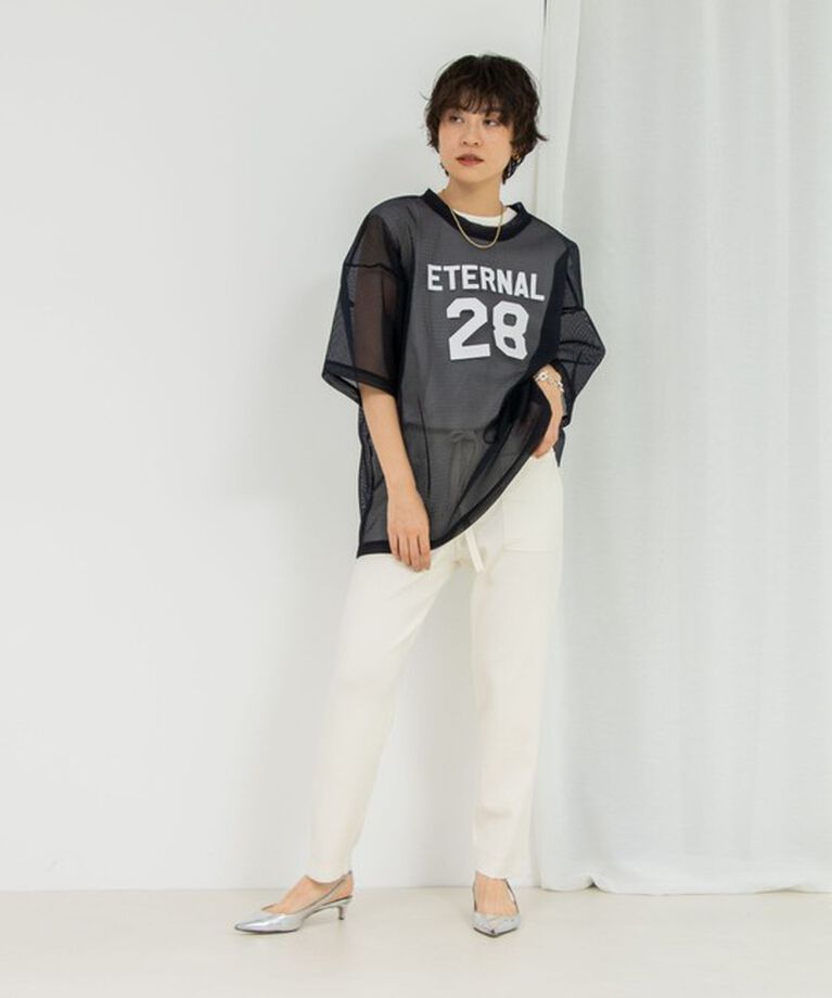 Rie Miller「ダンボールメッシュプリントTシャツ」|Tシャツ・カットソー|