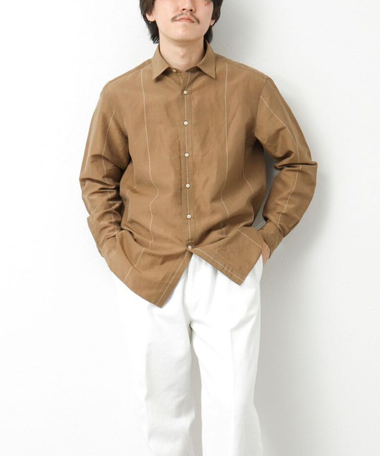 NOLLEY'S goodman「キュプラリネン レギュラーカラーシャツ 25SS」|シャツ・ブラウス|
