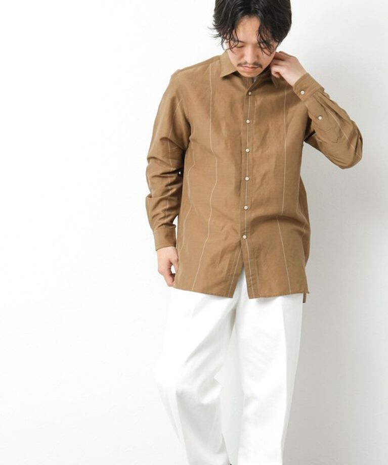 NOLLEY'S goodman「キュプラリネン レギュラーカラーシャツ 25SS」|シャツ・ブラウス|