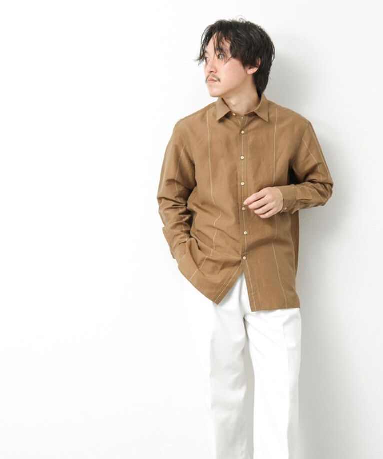 NOLLEY'S goodman「キュプラリネン レギュラーカラーシャツ 25SS」|シャツ・ブラウス|