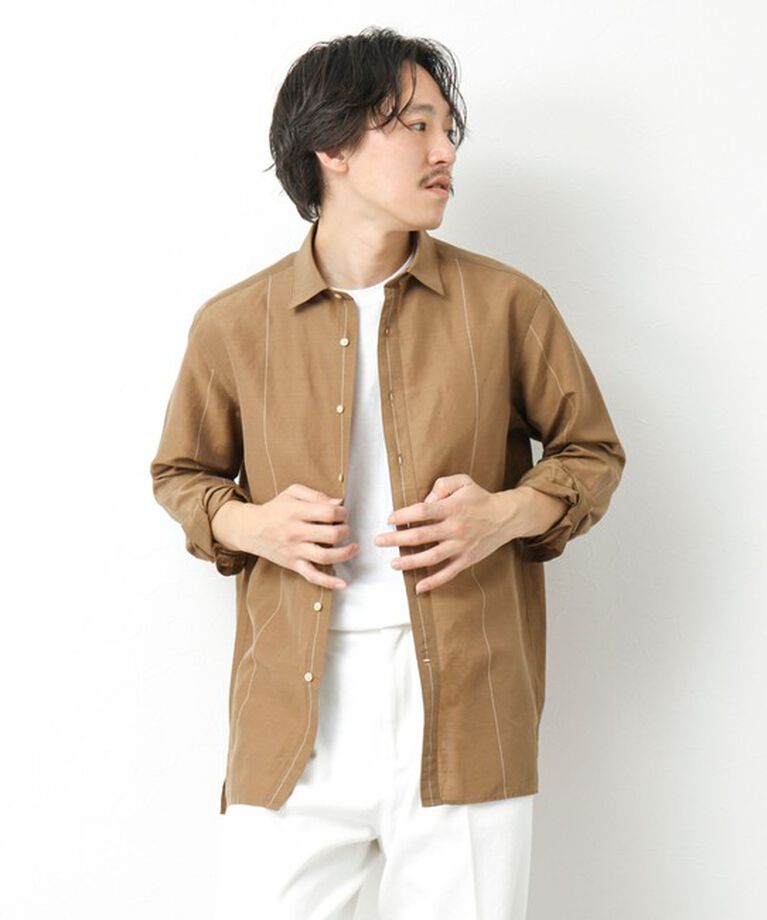 NOLLEY'S goodman「キュプラリネン レギュラーカラーシャツ 25SS」|シャツ・ブラウス|