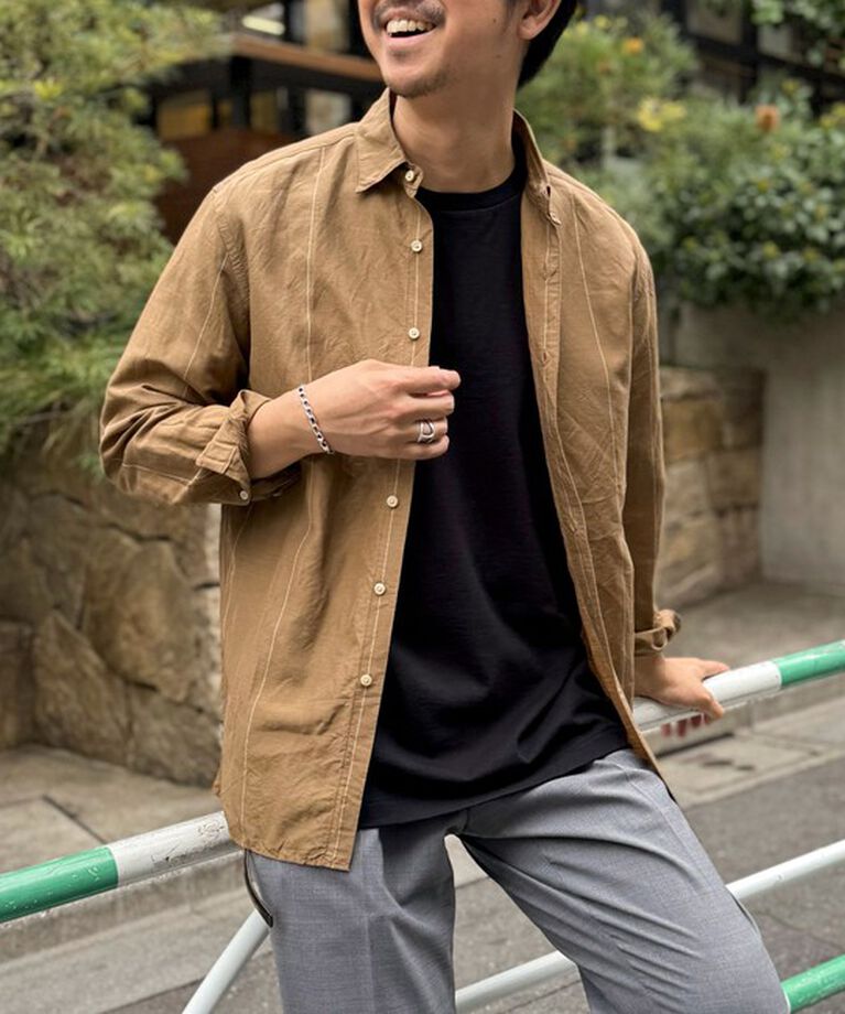 NOLLEY'S goodman「キュプラリネン レギュラーカラーシャツ 25SS」|シャツ・ブラウス|