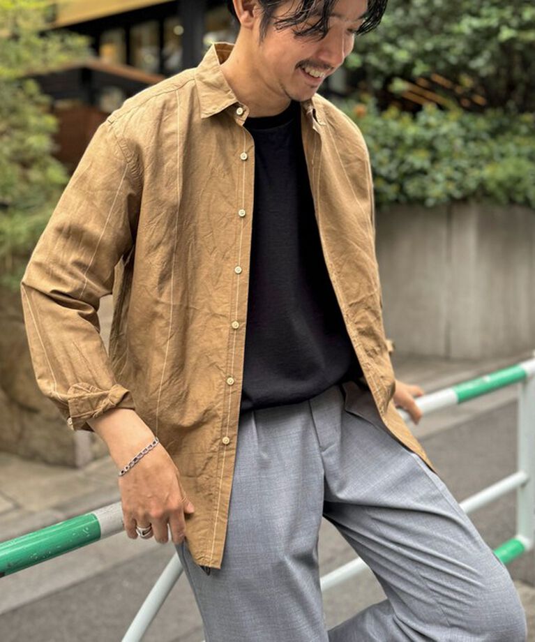 NOLLEY'S goodman「キュプラリネン レギュラーカラーシャツ 25SS」|シャツ・ブラウス|