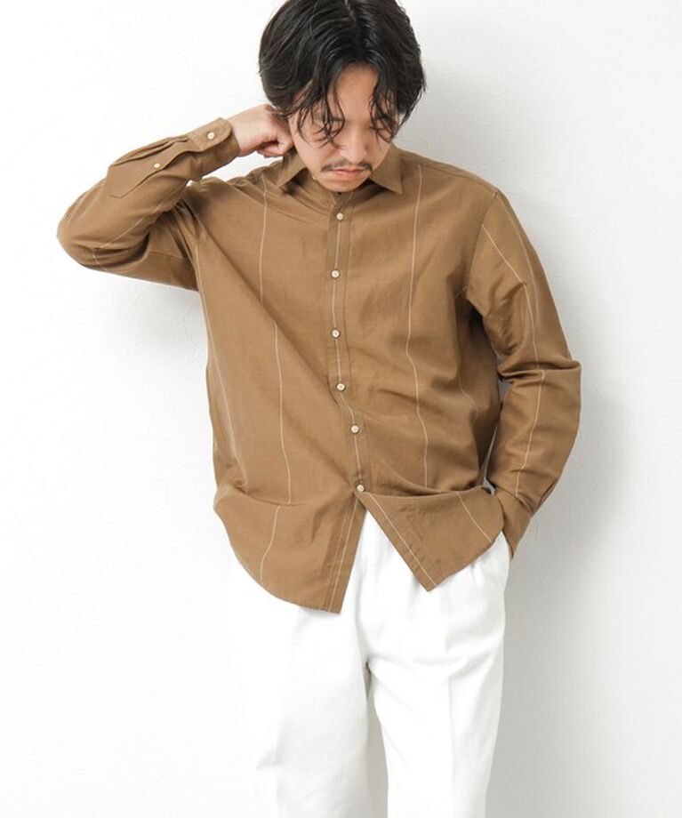 NOLLEY'S goodman「キュプラリネン レギュラーカラーシャツ 25SS」|シャツ・ブラウス|