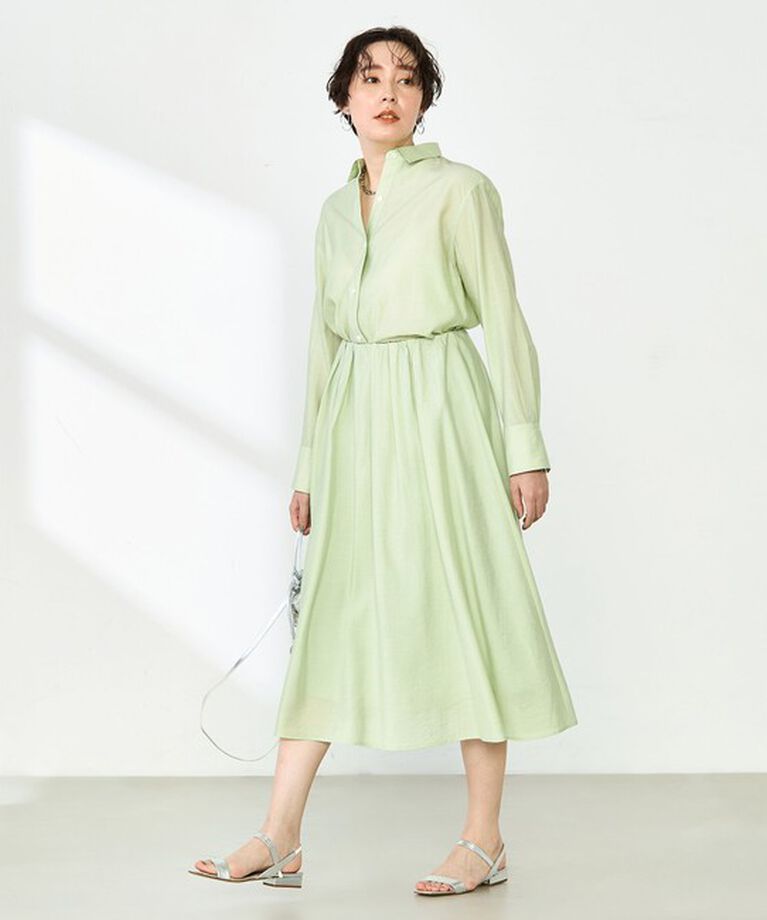 NOLLEY'S sophi「《セットアップ対応》ウォッシャブルシアーローンインゴムギャザースカート」|スカート|