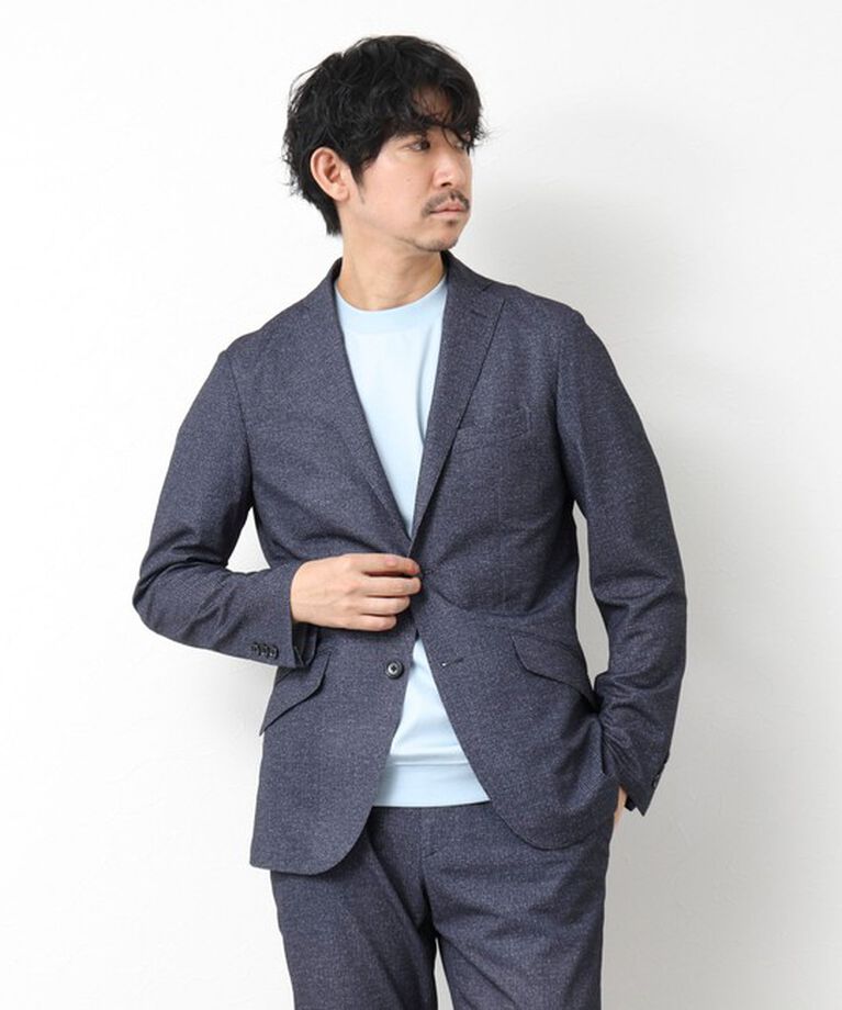 NOLLEY'S goodman「《セットアップ/ビジカジ対応》ドットサッカーストレッチジャケット 25SS」|テーラードジャケット|
