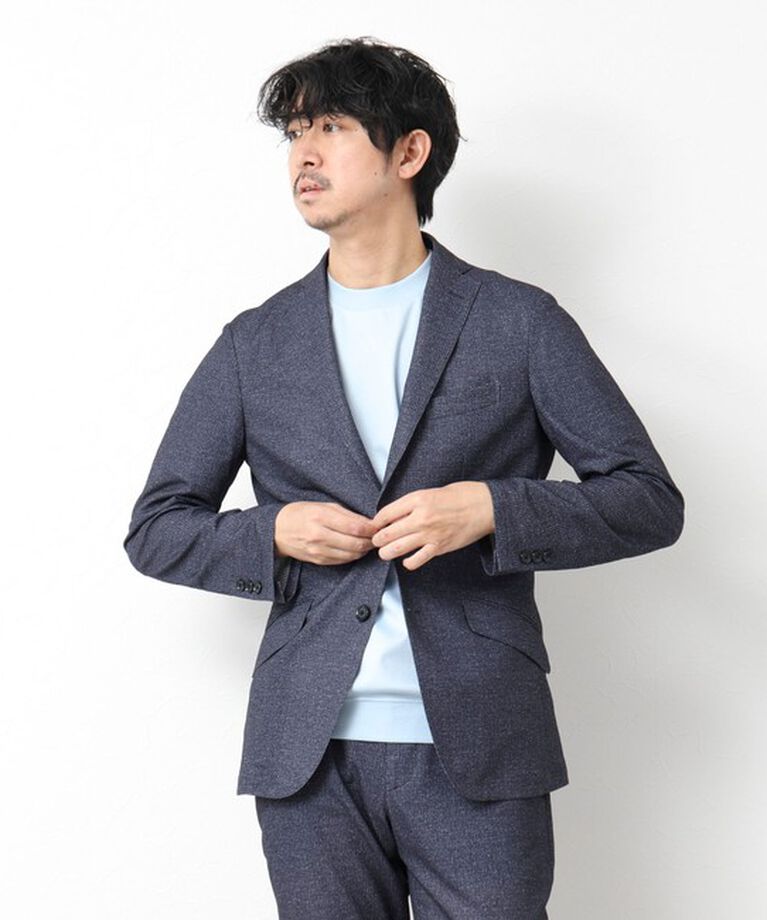 NOLLEY'S goodman「《セットアップ/ビジカジ対応》ドットサッカーストレッチジャケット 25SS」|テーラードジャケット|