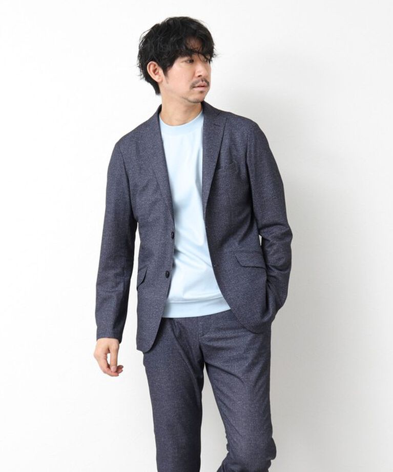 NOLLEY'S goodman「《セットアップ/ビジカジ対応》ドットサッカーストレッチジャケット 25SS」|テーラードジャケット|