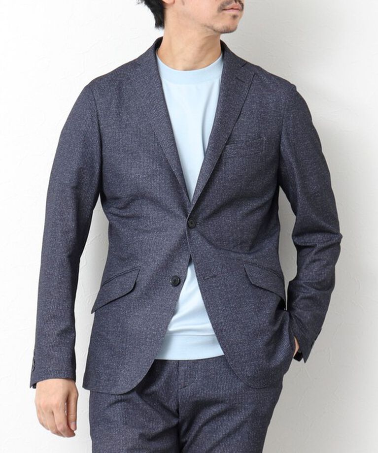 NOLLEY'S goodman「《セットアップ/ビジカジ対応》ドットサッカーストレッチジャケット 25SS」|テーラードジャケット|