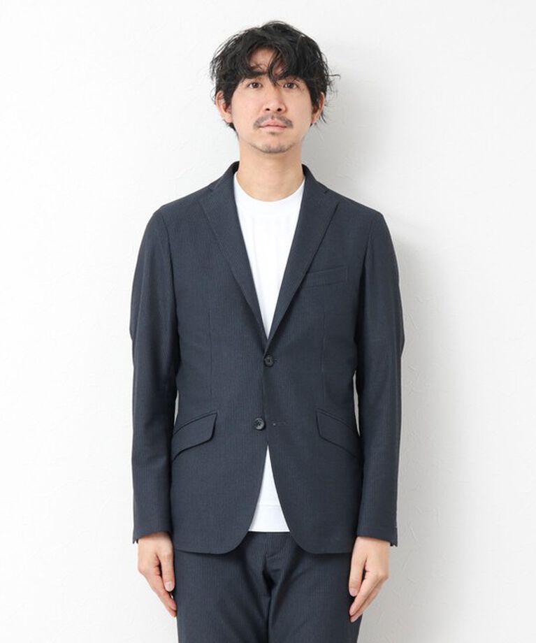 NOLLEY'S goodman「《セットアップ/ビジカジ対応》ドットサッカーストレッチジャケット 25SS」|テーラードジャケット|