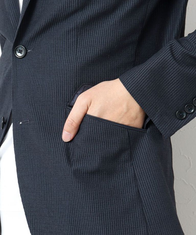 NOLLEY'S goodman「《セットアップ/ビジカジ対応》ドットサッカーストレッチジャケット 25SS」|テーラードジャケット|