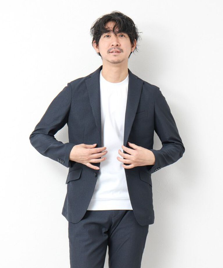 NOLLEY'S goodman「《セットアップ/ビジカジ対応》ドットサッカーストレッチジャケット 25SS」|テーラードジャケット|