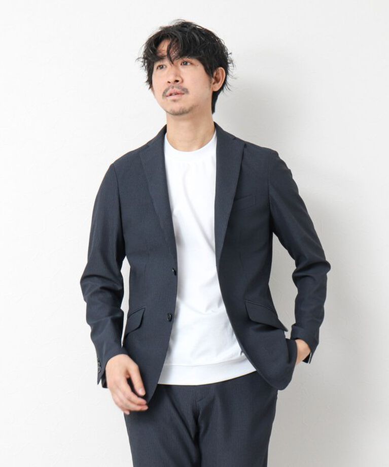 NOLLEY'S goodman「《セットアップ/ビジカジ対応》ドットサッカーストレッチジャケット 25SS」|テーラードジャケット|