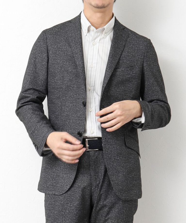 NOLLEY'S goodman「《セットアップ/ビジカジ対応》ドットサッカーストレッチジャケット 25SS」|テーラードジャケット|