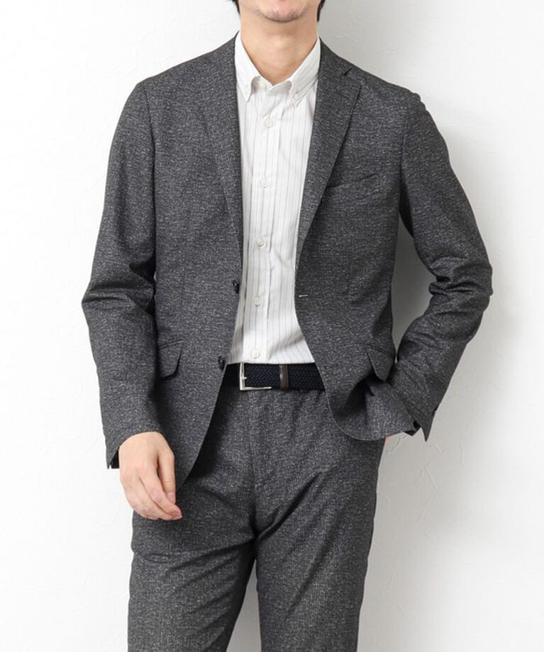 NOLLEY'S goodman「《セットアップ/ビジカジ対応》ドットサッカーストレッチジャケット 25SS」|テーラードジャケット|