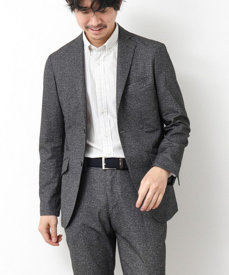 NOLLEY'S goodman「《セットアップ/ビジカジ対応》ドットサッカーストレッチジャケット 25SS」|テーラードジャケット|