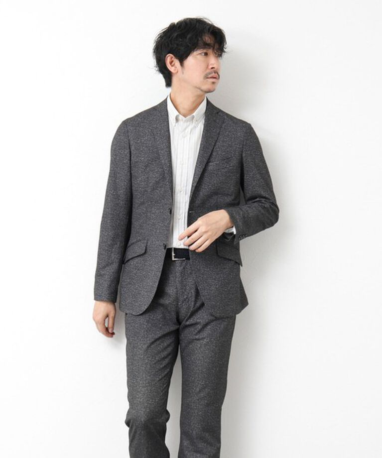 NOLLEY'S goodman「《セットアップ/ビジカジ対応》ドットサッカーストレッチジャケット 25SS」|テーラードジャケット|