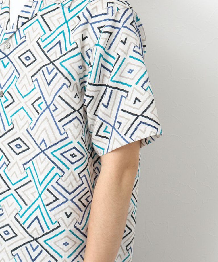 NOLLEY'S goodman「【DotAir/ドットエア】《吸水速乾》総柄シャツ 25SS」|シャツ・ブラウス|