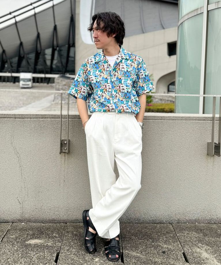 NOLLEY'S goodman「【DotAir/ドットエア】《吸水速乾》総柄シャツ 25SS」|シャツ・ブラウス|