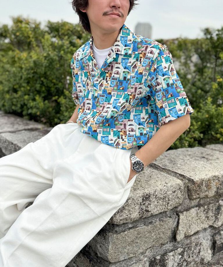 NOLLEY'S goodman「【DotAir/ドットエア】《吸水速乾》総柄シャツ 25SS」|シャツ・ブラウス|
