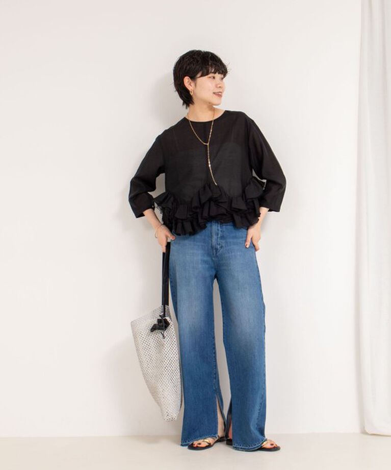 NOLLEY'S「【MARILYN MOON/マリリーンムーン】2WAYシアースパイラルラッフルブラウスジャケット」|シャツ・ブラウス|