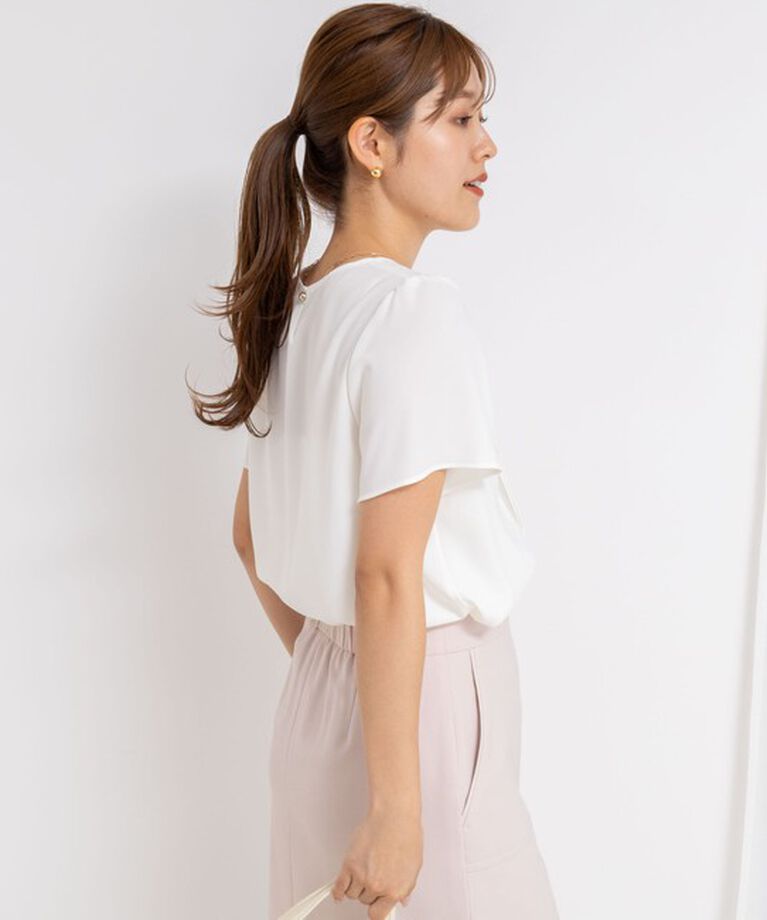 NOLLEY'S sophi「ジョーゼットVネックフリルブラウス」|シャツ・ブラウス|