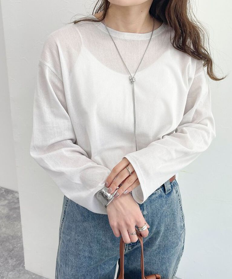 fredy emue「コットンチュールルーズロンT」|Tシャツ・カットソー|