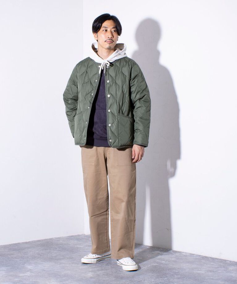 GLOSTER「【TAION/タイオン】GLOSTER別注 ミリタリーライナージャケット ノーカラーMA-1 M65」|ダウン|