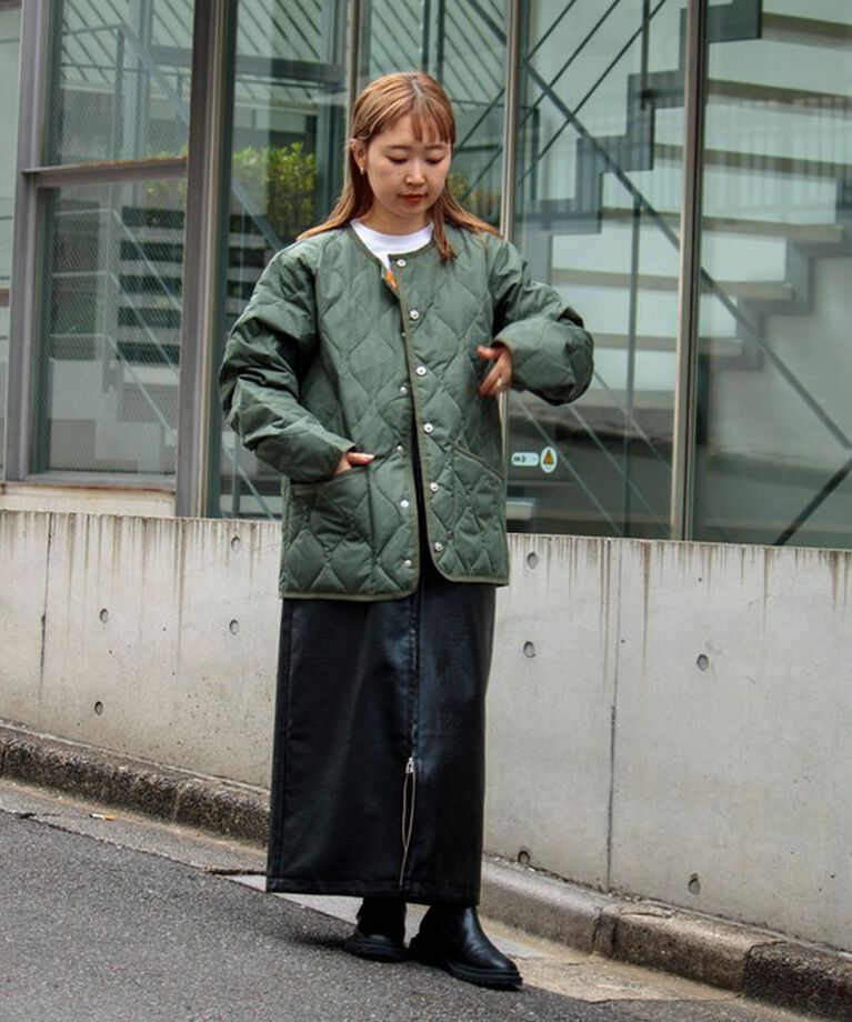 GLOSTER「【TAION/タイオン】GLOSTER別注 ミリタリーライナージャケット ノーカラーMA-1 M65」|ダウン|