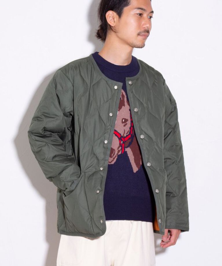 GLOSTER「【TAION/タイオン】GLOSTER別注 ミリタリーライナージャケット ノーカラーMA-1 M65」|ダウン|