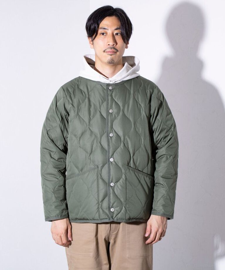 GLOSTER「【TAION/タイオン】GLOSTER別注 ミリタリーライナージャケット ノーカラーMA-1 M65」|ダウン|