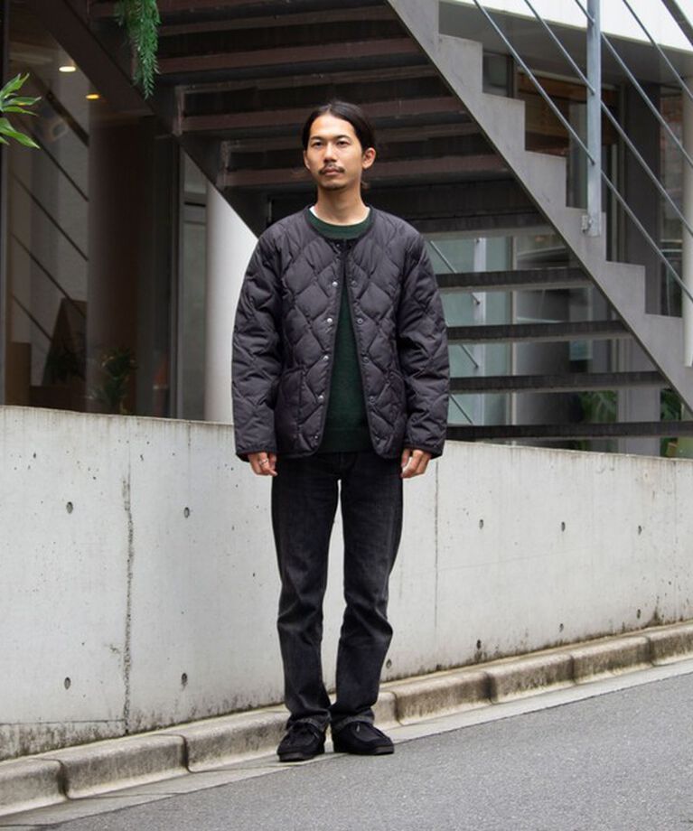 GLOSTER「【TAION/タイオン】GLOSTER別注 ミリタリーライナージャケット ノーカラーMA-1 M65」|ダウン|