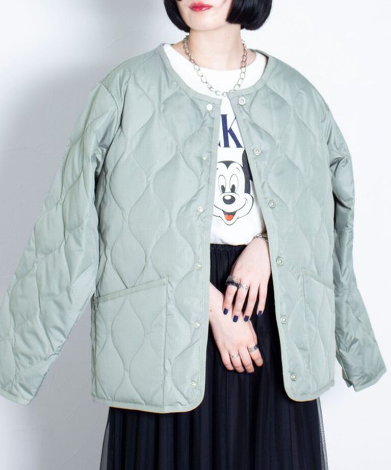 GLOSTER「【TAION/タイオン】GLOSTER別注 ミリタリーライナージャケット ノーカラーMA-1 M65」|ダウン|