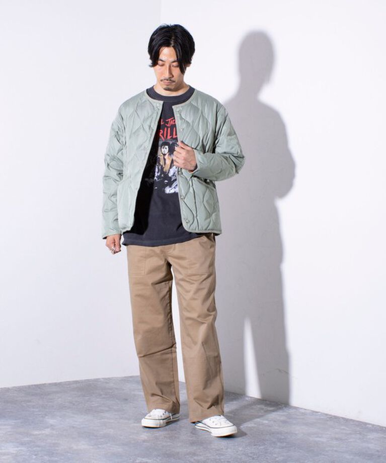 GLOSTER「【TAION/タイオン】GLOSTER別注 ミリタリーライナージャケット ノーカラーMA-1 M65」|ダウン|