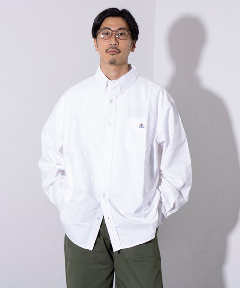 GLOSTER「【GEVACO/ゲバコ】オーバーサイズ ボタンダウンシャツ ワンポイントロゴ (無地/ストライプ) 」|シャツ・ブラウス|