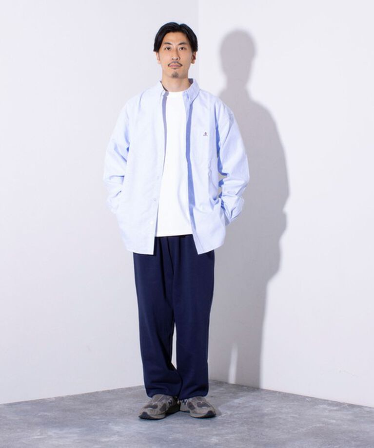 GLOSTER「【GEVACO/ゲバコ】オーバーサイズ ボタンダウンシャツ ワンポイントロゴ (無地/ストライプ) 」|シャツ・ブラウス|