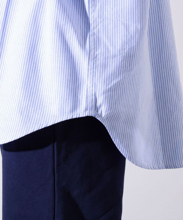 GLOSTER「【GEVACO/ゲバコ】オーバーサイズ ボタンダウンシャツ ワンポイントロゴ (無地/ストライプ) 」|シャツ・ブラウス|