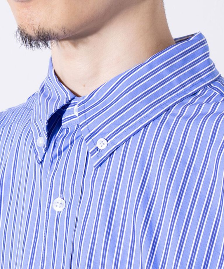 GLOSTER「【GEVACO/ゲバコ】オーバーサイズ ボタンダウンシャツ ワンポイントロゴ (無地/ストライプ) 」|シャツ・ブラウス|