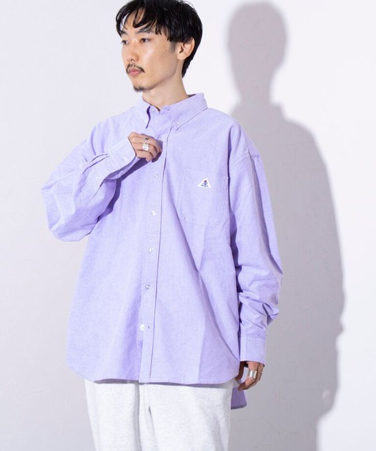 GLOSTER「【GEVACO/ゲバコ】オーバーサイズ ボタンダウンシャツ ワンポイントロゴ (無地/ストライプ) 」|シャツ・ブラウス|